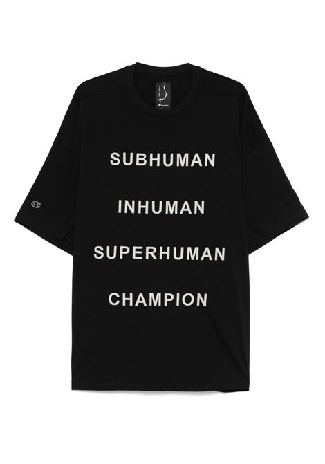 Black tommy t graphic-print t-shirt Ric Owens x Champion - unisex RICK OWENS X CHAMPION | CM01E1675CHJG09